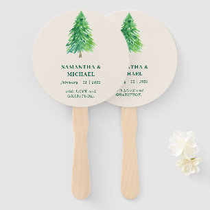 Funny Forest Tree Christmas Wedding Party Hand Fan