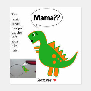 Funny Fossil Fuel decal Baby Dino facing left