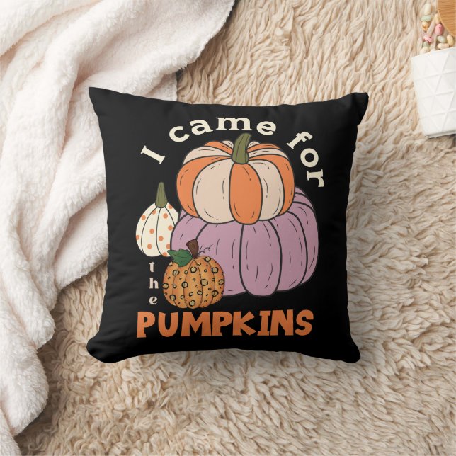 Funny Four Pumpkins Fall Cushion (Blanket)