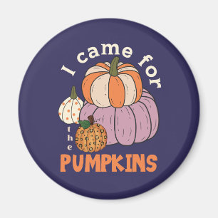 Funny Four Pumpkins Fall Magnet