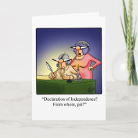 Funny Fourth Of July Humour Greeting Card