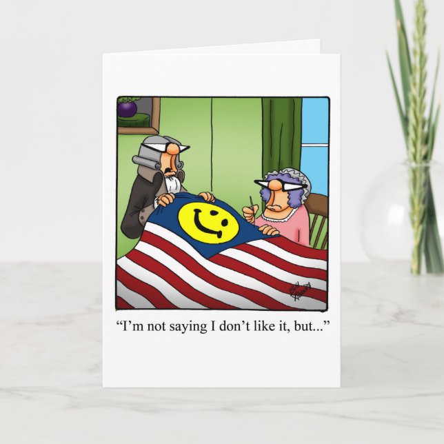 Funny Fourth Of July Humour Greeting Card (Front)