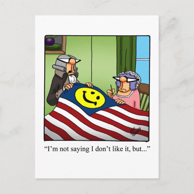 Funny Fourth Of July Humour Postcard (Front)