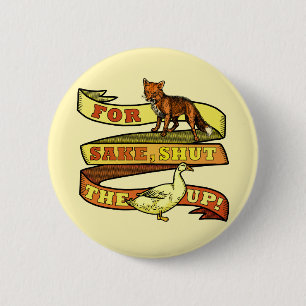 Funny Fox Duck Animal Pun 6 Cm Round Badge