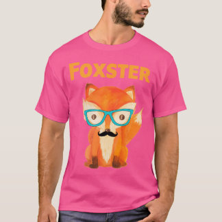 Funny Fox Foxster Hipster Cute Pun T-Shirt