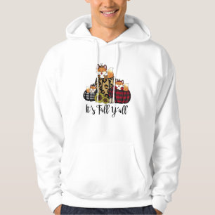 Funny Fox It's Fall Y'all Thanksgiving Animal Love Hoodie
