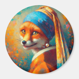 Funny fox magnet