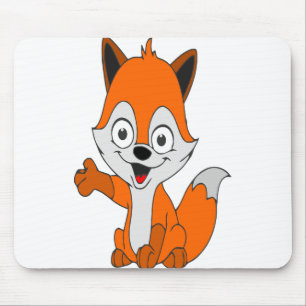 funny fox mouse pad