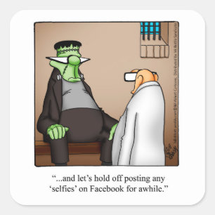 Funny Frankenstein Humour Halloween Stickers