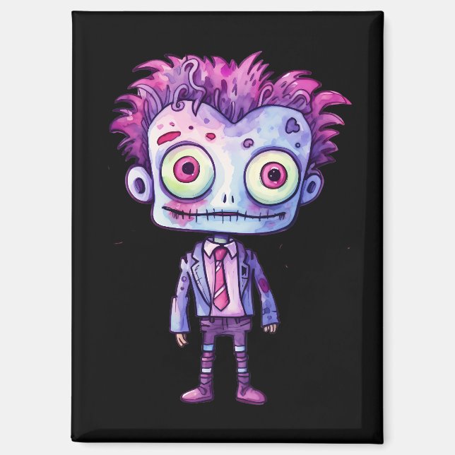 Funny Frankenstein Monster Halloween Fun Magnet (Front)