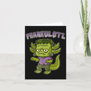 Funny Frankolotl Axolotl Halloween Costume Boys Gi Card