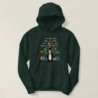 Funny Frazzled Penguin Christmas Carol Hoodie