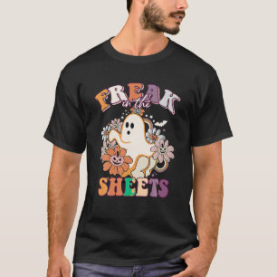 Funny Freak In The Sheet Boo Sheets Ghost Spooky H T-Shirt