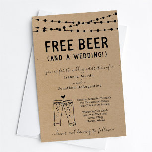 Funny Free Beer and a Wedding Invitation