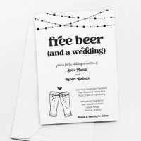 Funny Free Beer Theme Wedding