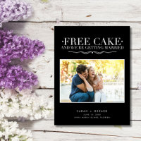 Funny Free Cake Wedding Photo Save the Date