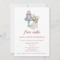 Funny Free Cake Womens 60th Birthday