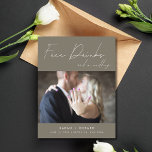 Funny Free Drinks Photo Wedding Save the Date Announcement Postcard<br><div class="desc">These save the date postcards are for the fun couple who can't wait to share their wedding date with their family and friends. With a touch of humour and a dash of modern flair, these cards are perfect for couples who love to add a bit of fun to their special...</div>