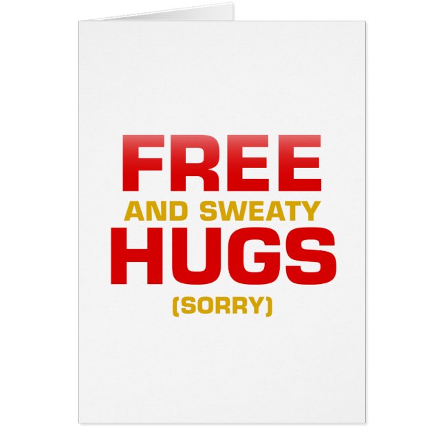 Funny FREE HUGS with hidden message (Front)