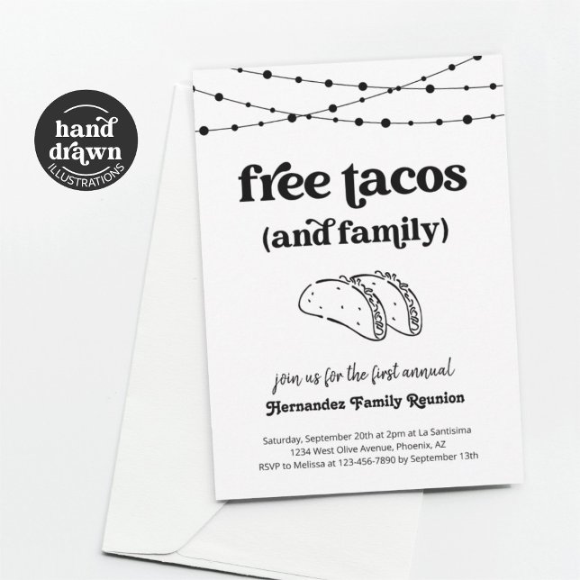Funny Free Tacos and a Family Reunion Invitation (Creator Uploaded)
