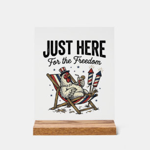 Funny Freedom Rooster Vintage Patriotic Shirt_1 Acrylic Sign