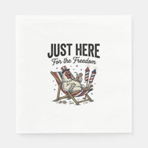 Funny Freedom Rooster Vintage Patriotic Shirt_1 Napkin