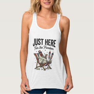 Funny Freedom Rooster Vintage Patriotic Shirt_1 Singlet