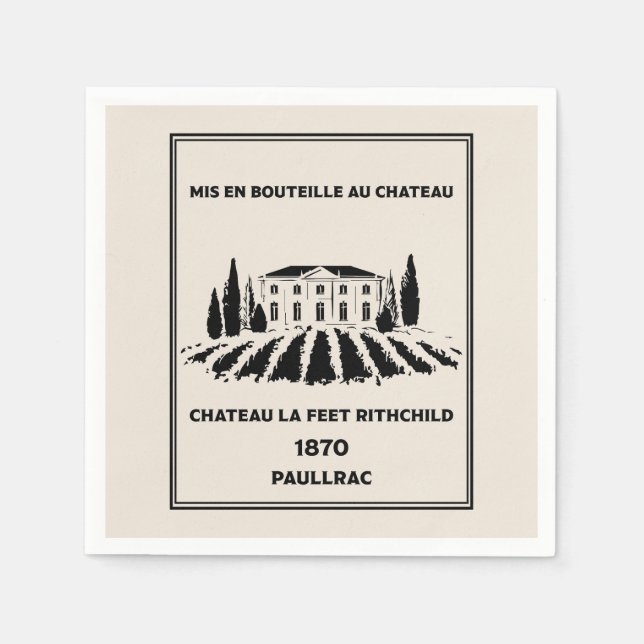 Funny French Birthday  Napkin (Front)