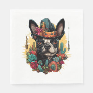 Funny French Bulldog Art  Classic T-Shirt Napkin