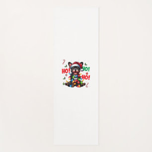 Funny French Bulldog Christmas Santa Hat Lights HO Yoga Mat