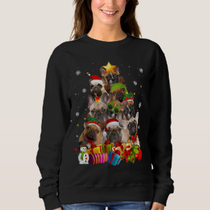 Funny French Bulldog Christmas Tree Xmas Sweatshirt