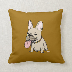 Funny French Bulldog - Colour Customisable Cushion