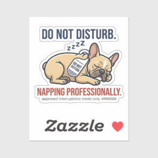 Funny French Bulldog Do Not Disturb Sleeping Frenc
