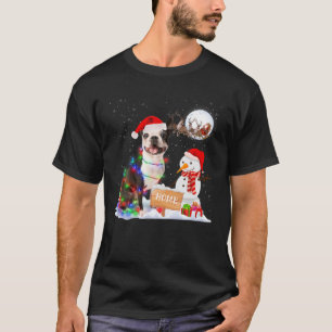 Funny French Bulldog Dog Christmas Snowman Xmas Li T-Shirt