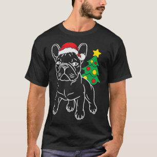 Funny French Bulldog Dog Puppy Christmas Tree Xmas T-Shirt
