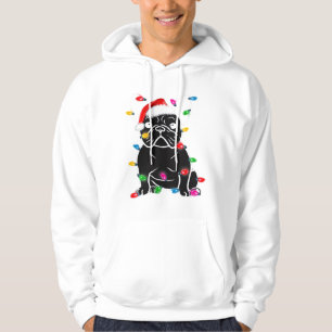 Funny French Bulldog Dog Tree Christmas Lights Xma Hoodie