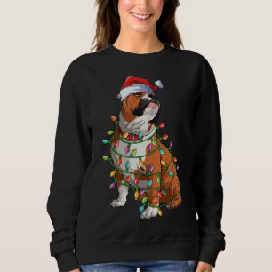 Funny French Bulldog Dog Tree Christmas Lights Xma Sweatshirt
