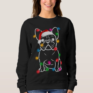 Funny French Bulldog Dog Tree Christmas Lights Xma Sweatshirt