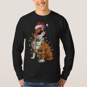 Funny French Bulldog Dog Tree Christmas Lights Xma T-Shirt
