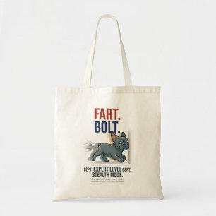 Funny French Bulldog Fart Bolt Dog Humour Gift Tote Bag