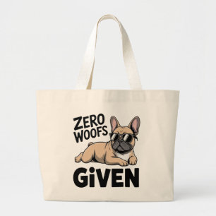 Funny French Bulldog Gift Sarcastic Antisocial Dog Large Tote Bag