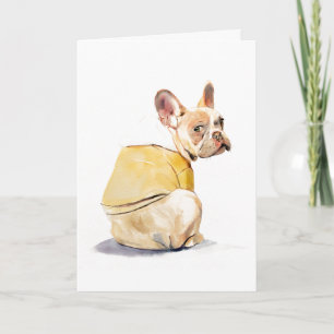 Funny French Bulldog Greeting Card