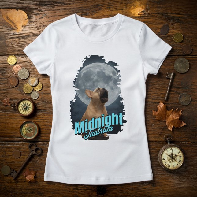 Funny French Bulldog Howling T-Shirt (Creator Uploaded)
