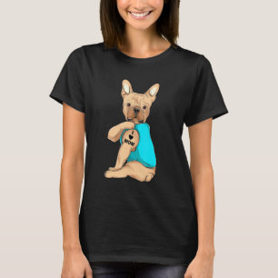 Funny French Bulldog I Love Mum Apparel Dog Mum W T-Shirt