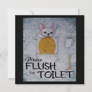 Funny French Bulldog In Toilet Dog Lover Gifts Holiday Card