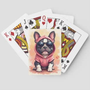Funny French Bulldog Kawaii Dog Playing Cards