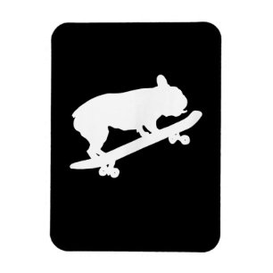 funny french bulldog on skateboard gift magnet