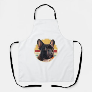 Funny French Bulldog Retro Outfits Clothes Cute Fr Apron