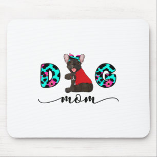 Funny French Bulldog Tattoo I Love You Dog Mum Leo Mouse Pad