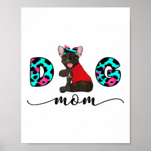 Funny French Bulldog Tattoo I Love You Dog Mum Leo Poster